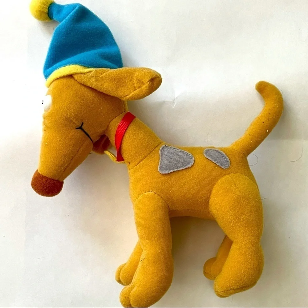 Vintage 1998 Mattel Rugrats Spike Dog w/ Hat Plush Tommy Pickles Pet Nineties